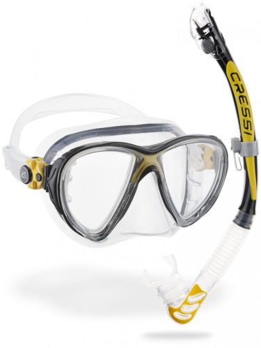 Cressi Big Eyes Evolution + Alpha Ultra Dry Snorkeling Combo